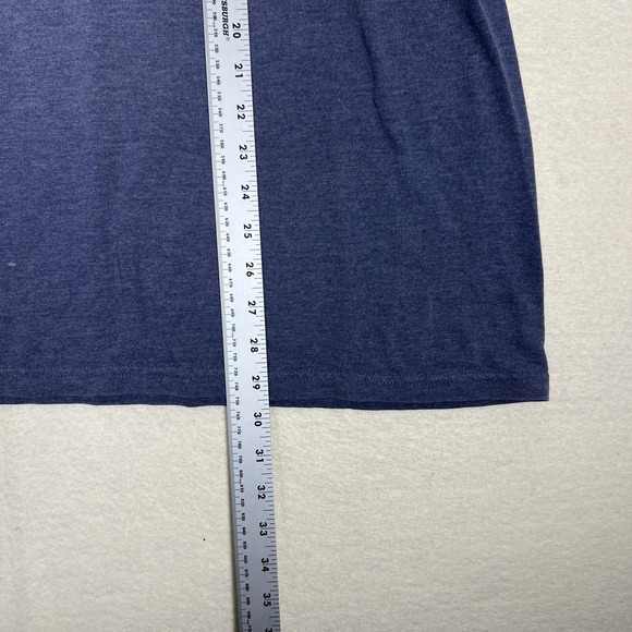 Vintage Nike Shirt Mens 2XL Blue Long Sleeve USA Made Swoosh 90s Athletic Tee - Picture 9 of 11